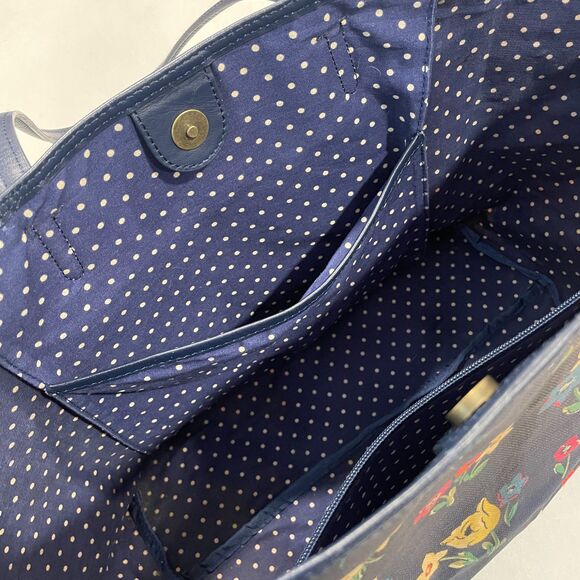 ~ Rare Cath Kidston XL Overnight Floral Coated Bag 2 Handle Snap Lined Pockets - Picture 7 of 16